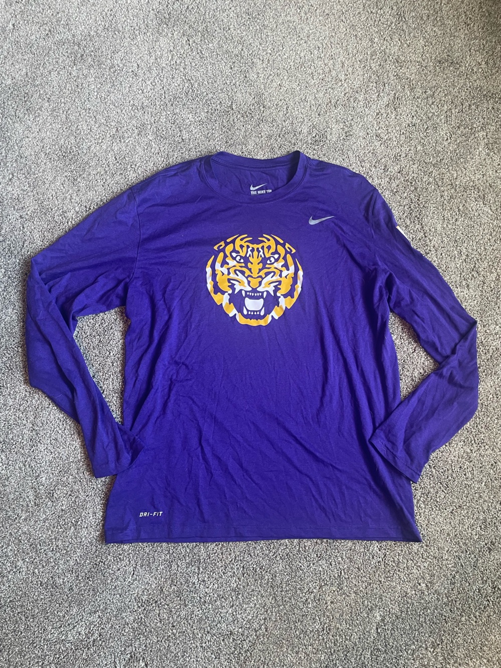 Nike LSU Tigers Purple Long-Sleeve Tee Large